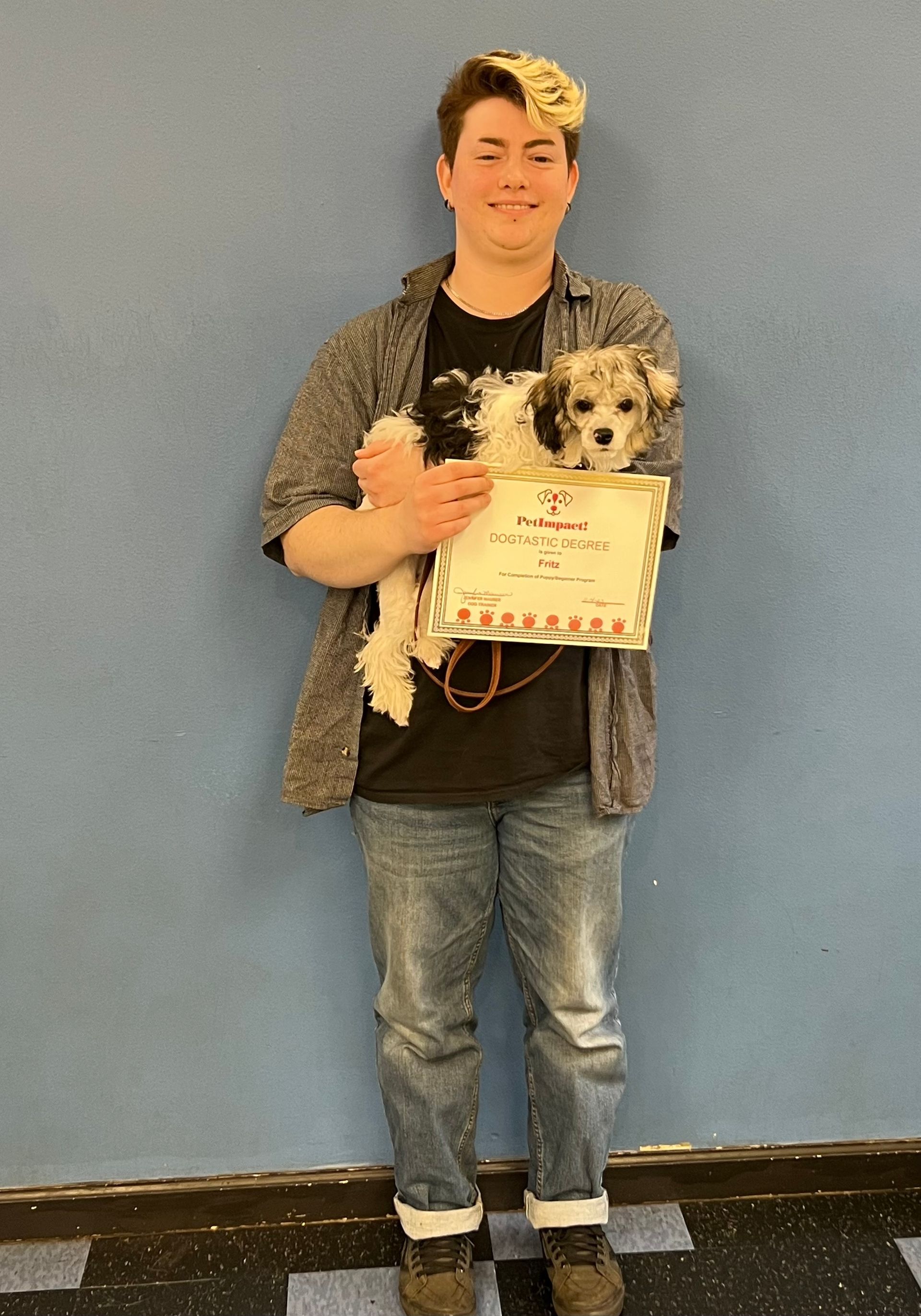 Dog Owner and White Dog — St. Louis, Mo — Petimpact!