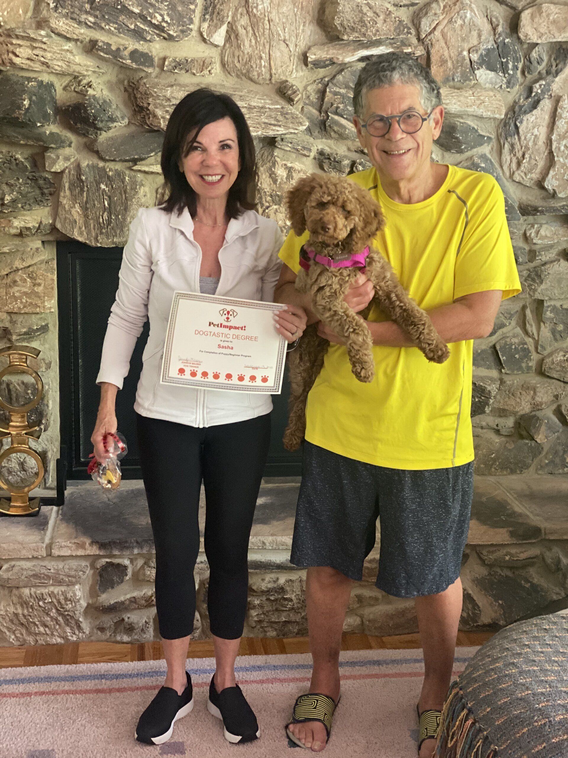 Dog Sasha With Its Owner Couple — St. Louis, MO — PetImpact!