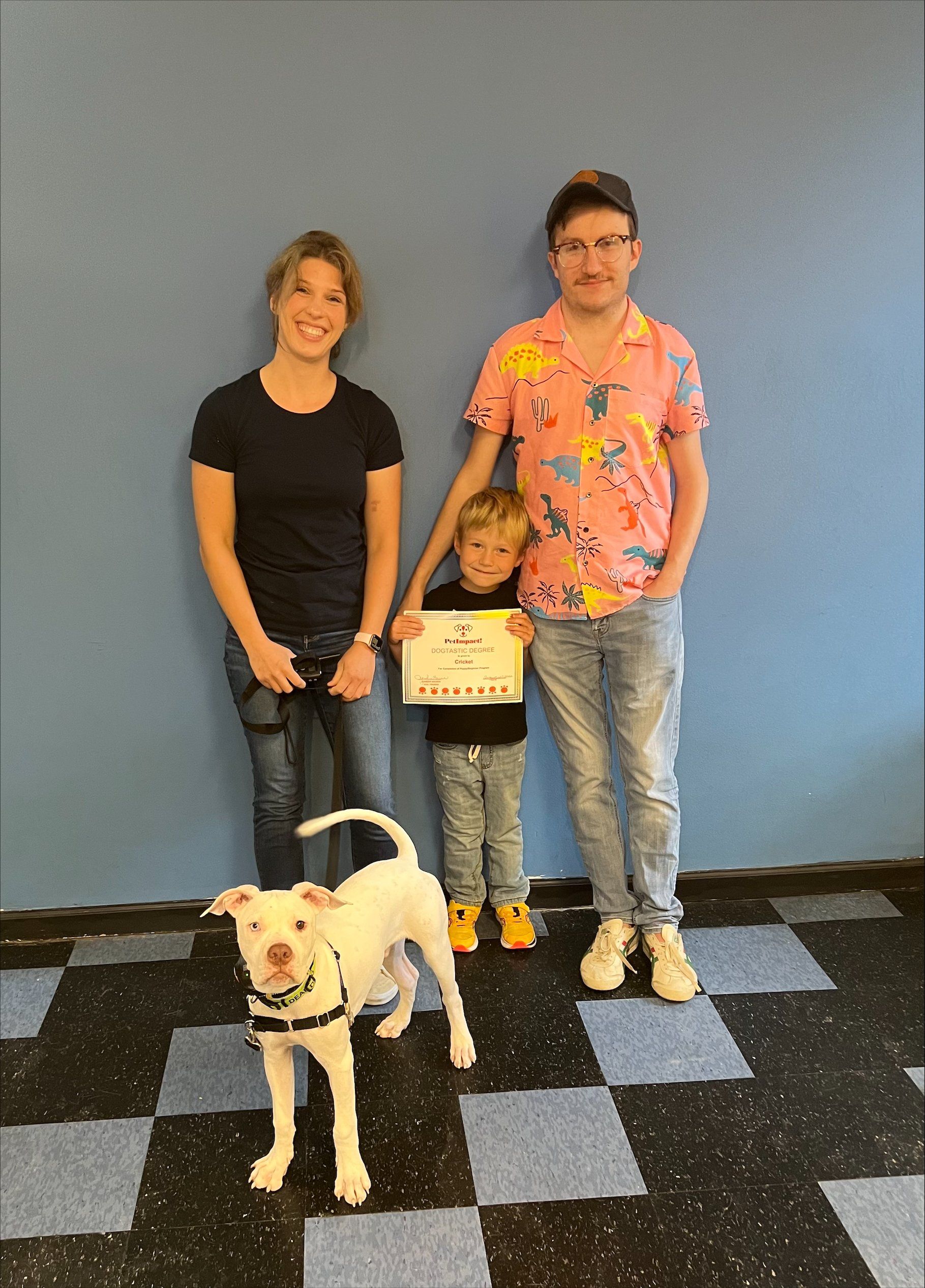 Group photo with dog — St. Louis, MO — PetImpact! Dog Training