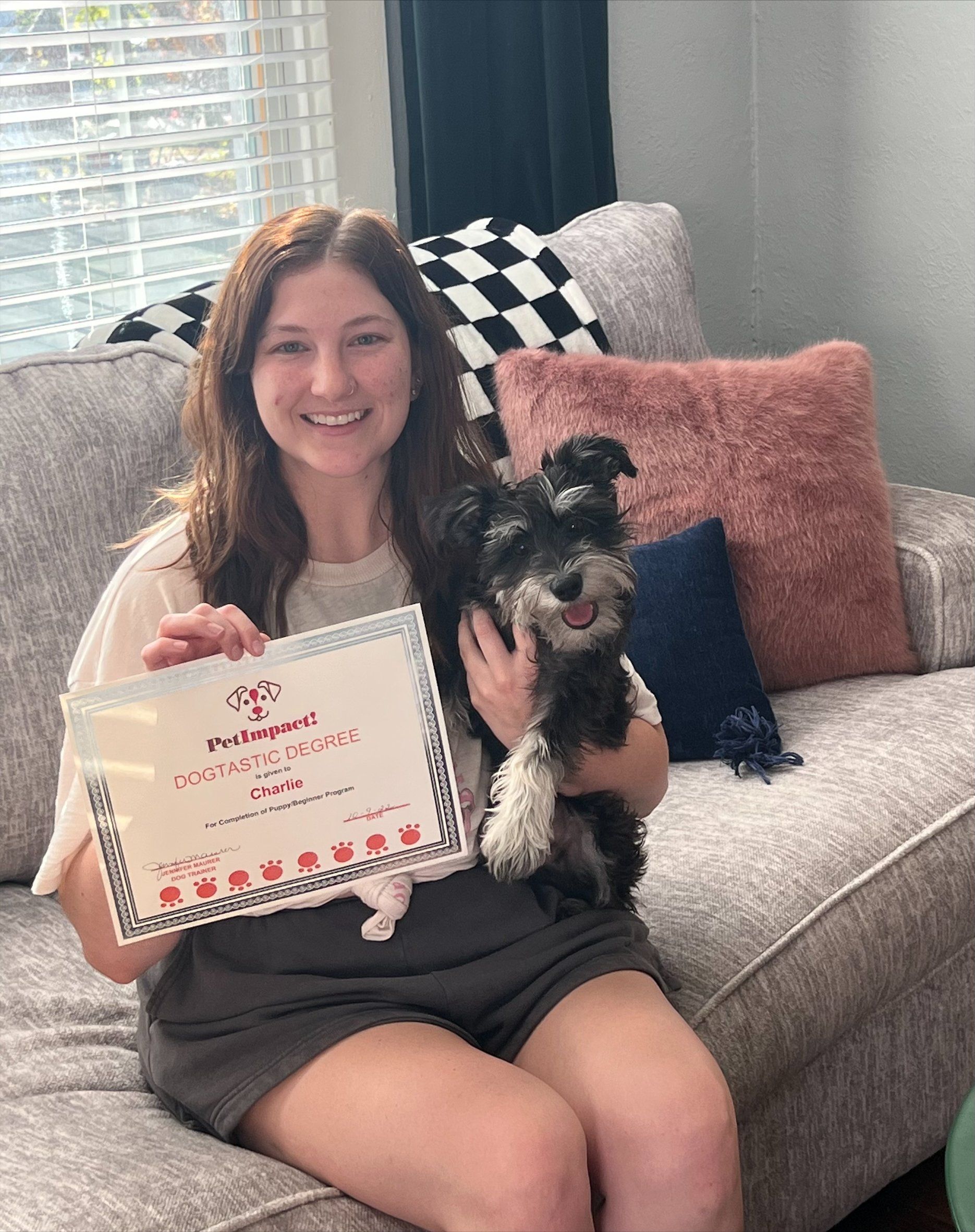 Newly Graduated Dog Certificate — St. Louis, MO — PetImpact! Dog Training