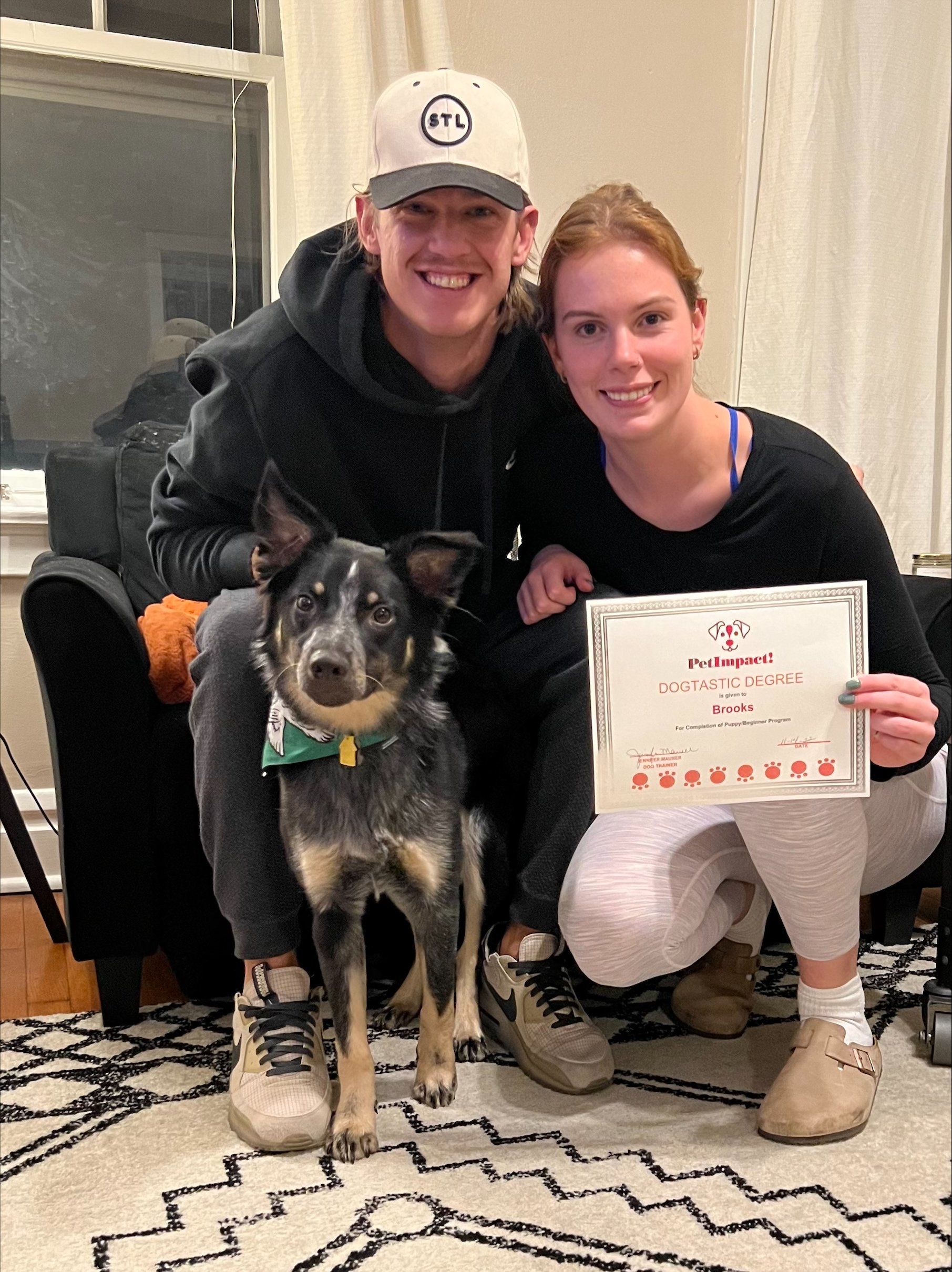 Newly Graduated Black Dog Certificate — St. Louis, MO — PetImpact! Dog Training