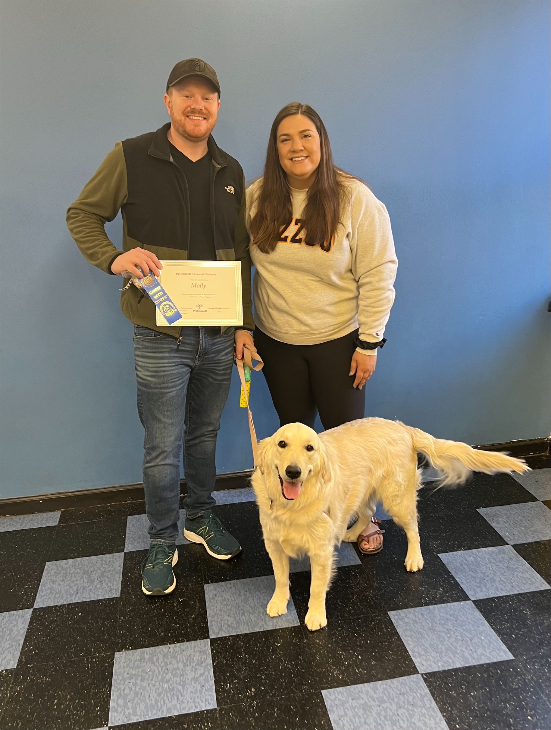 Dog Graduate With The Owner— St. Louis, MO — PetImpact! Dog Training