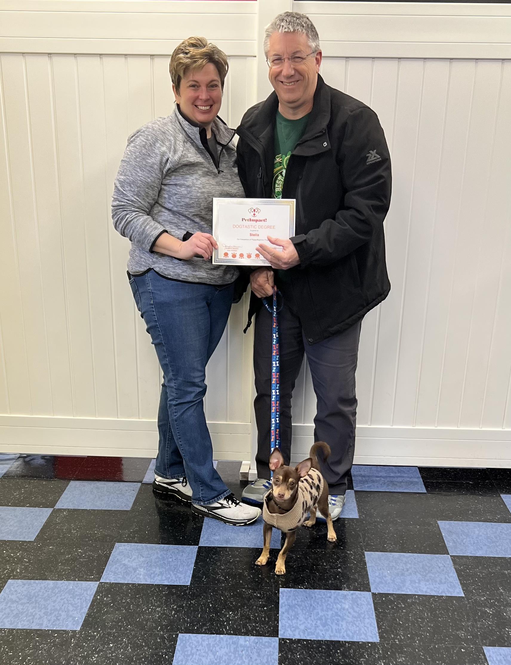 A Woman And A Man With Their Dog — St. Louis, MO — PetImpact!