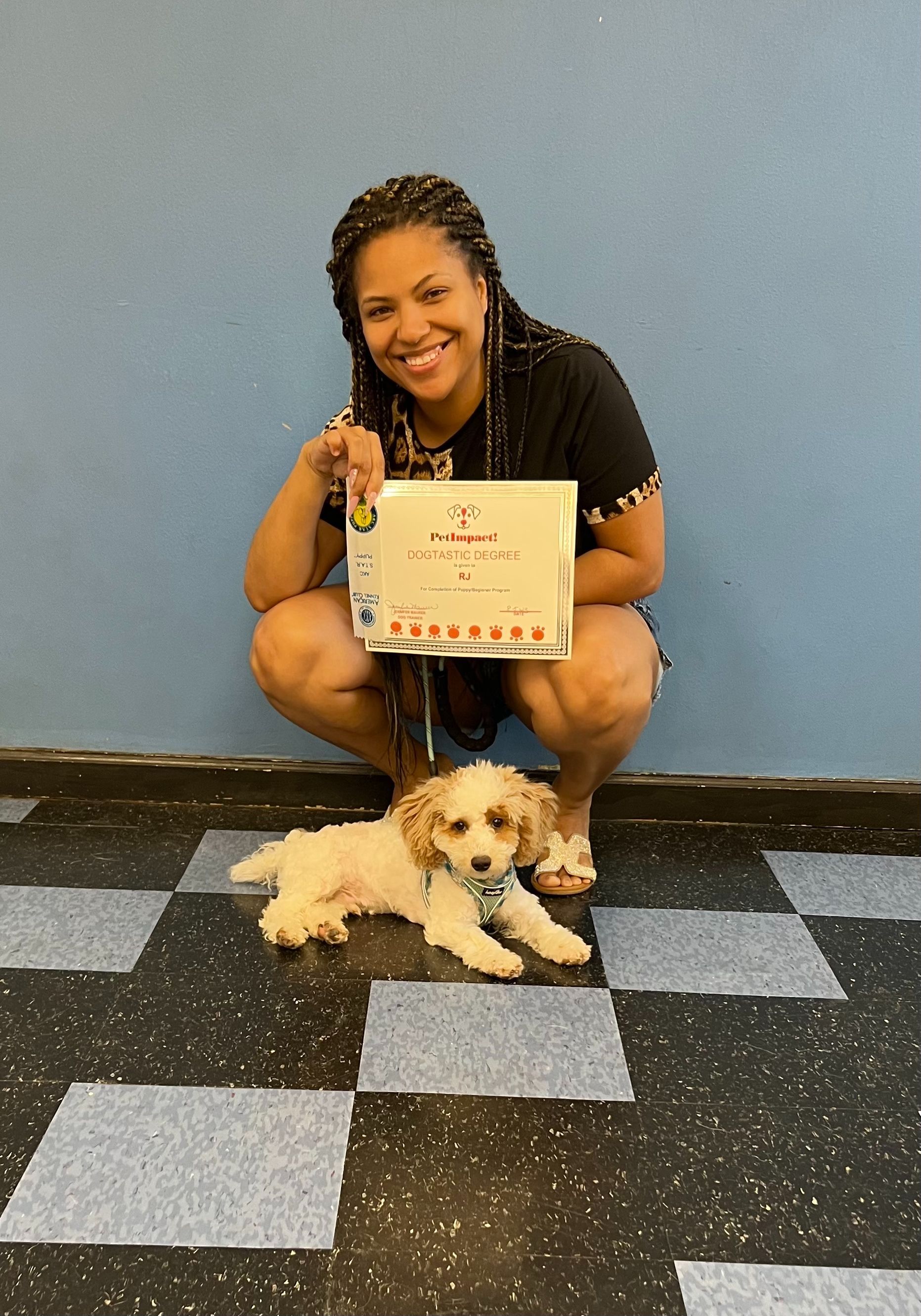 RJ with his Owner — St. Louis, MO — PetImpact!