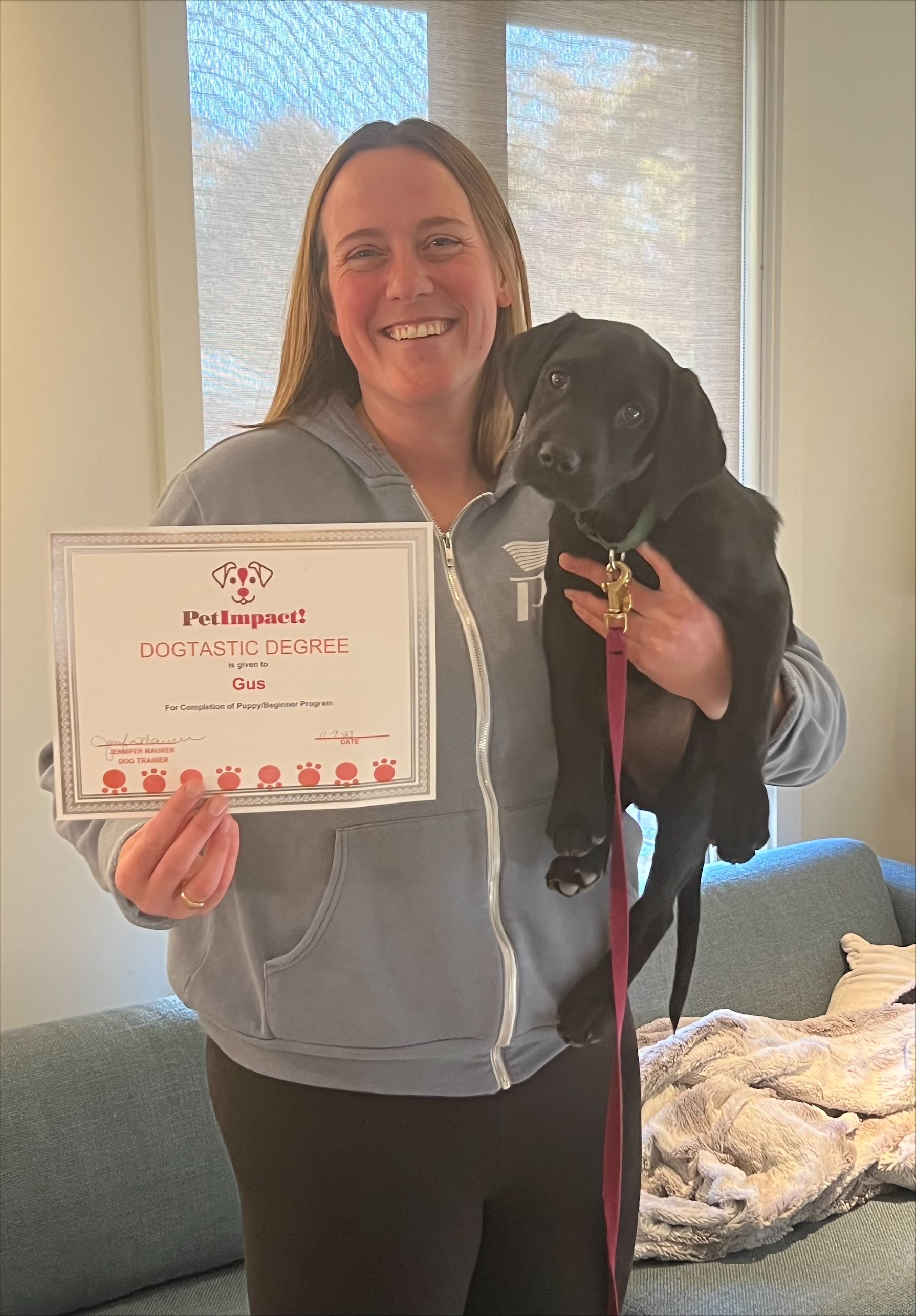 Dog Owner and Black Dog — St. Louis, Mo — Petimpact!