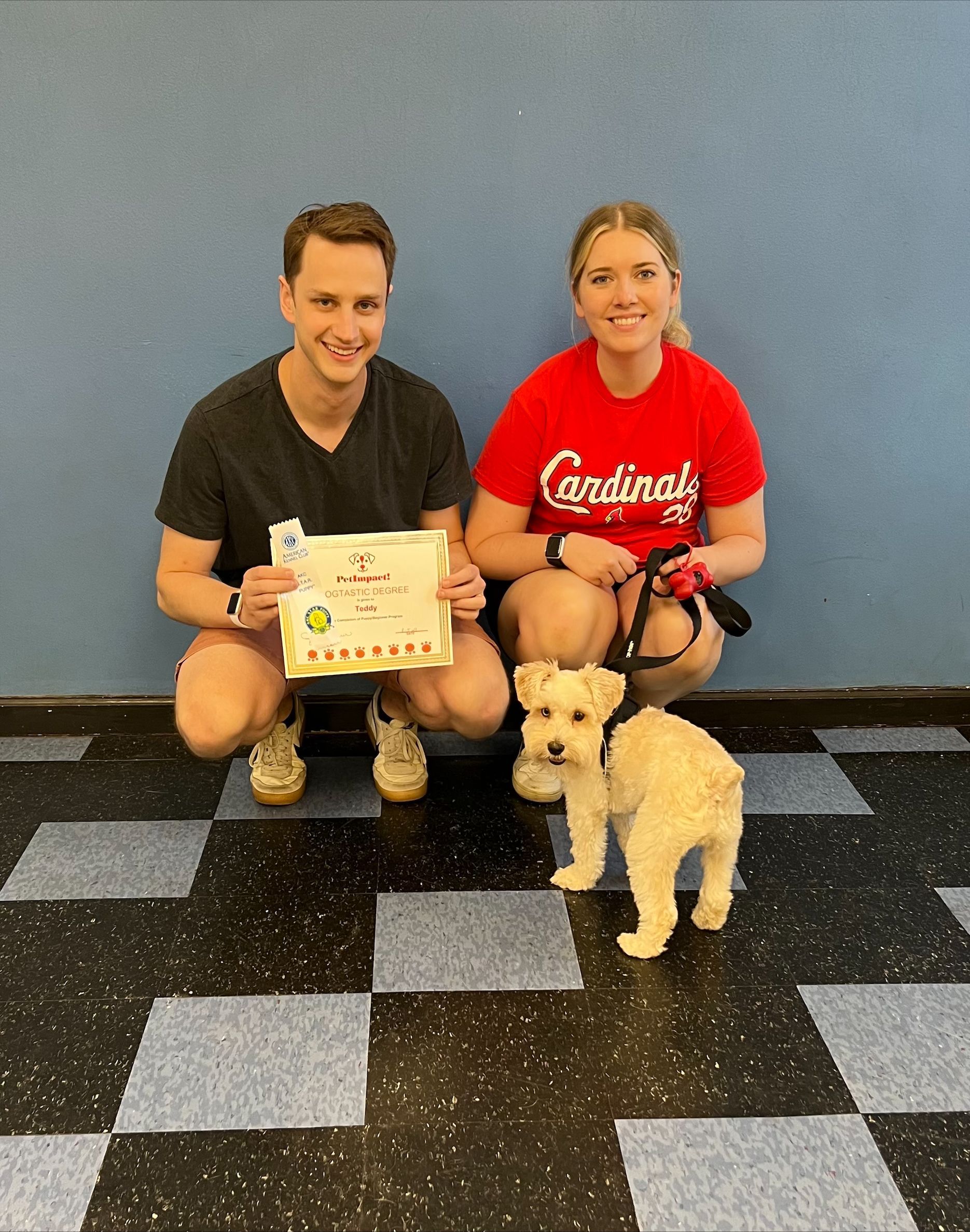 Teddy and his Owners— St. Louis, MO — PetImpact!