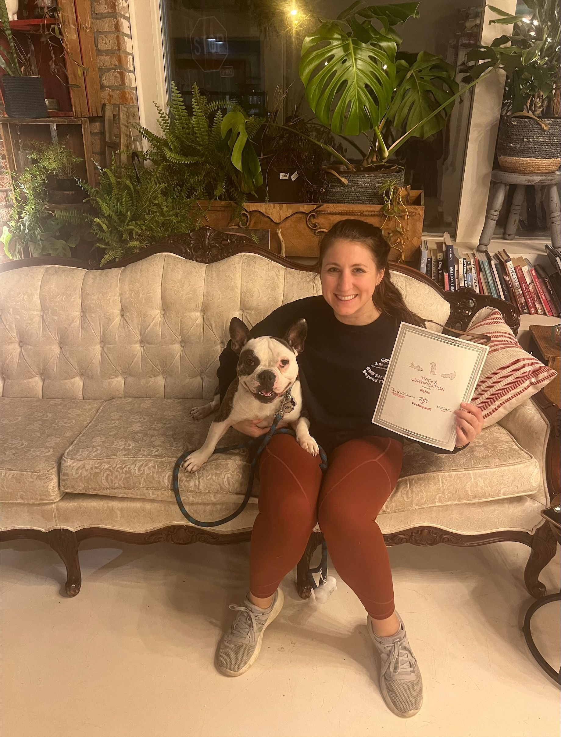 Pretty Owner with her Graduate Dog — St. Louis, MO — PetImpact!