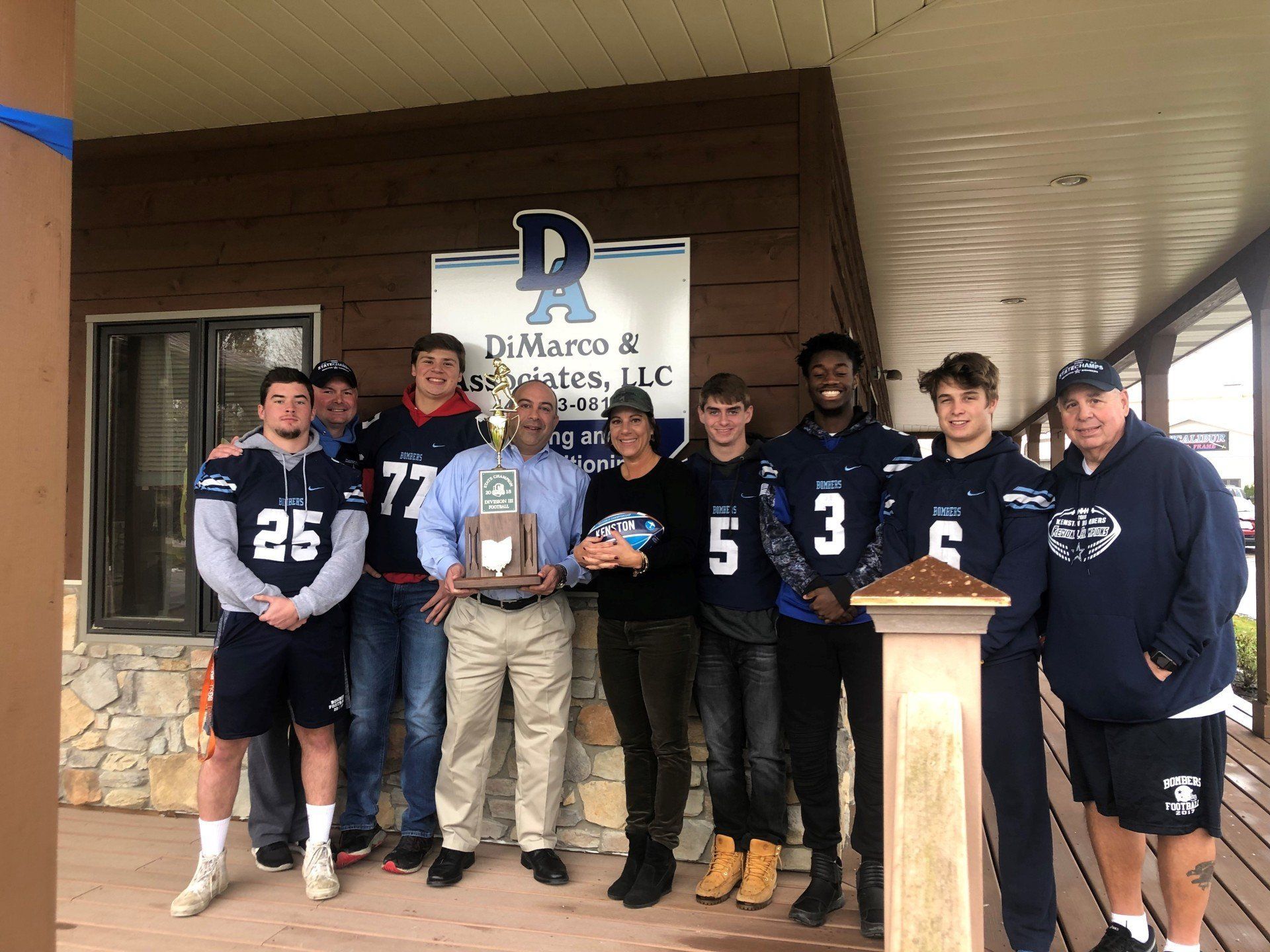 Kenston High School Football team at DiMarco and Associates