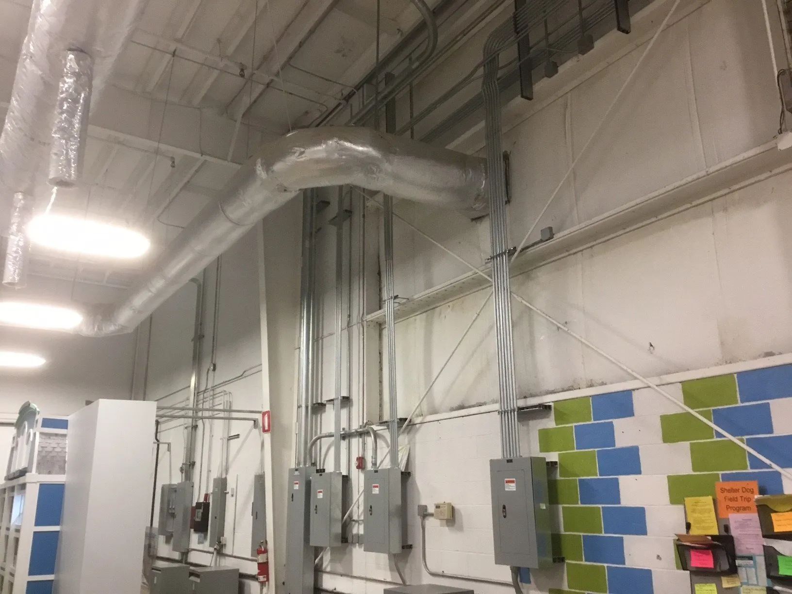 Main Vent Through The Wall in an office building