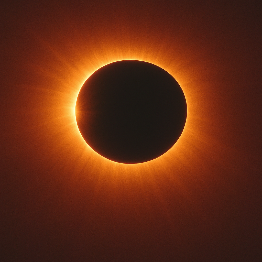 The sun is partially obscured by the moon during an eclipse