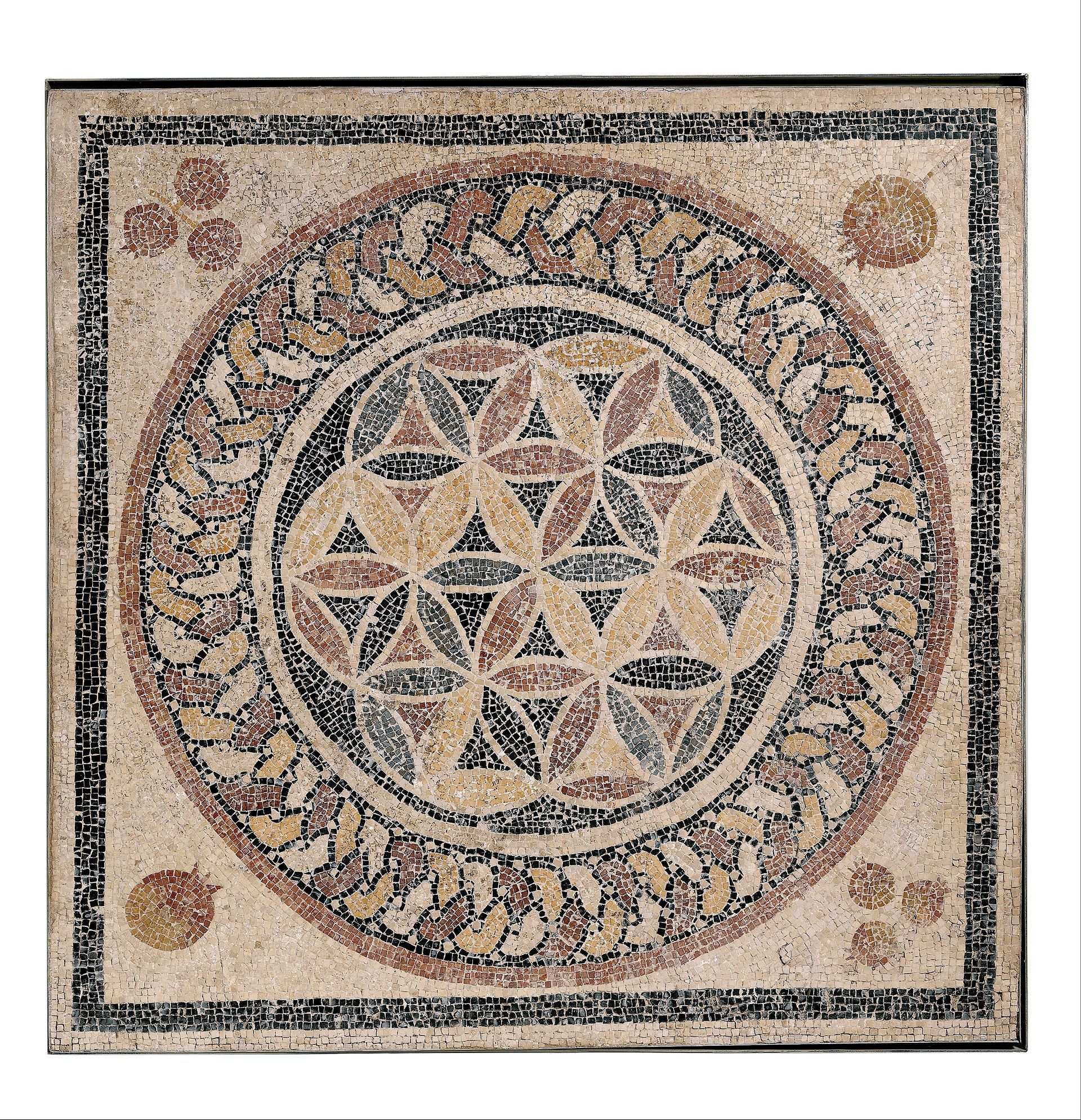 Mosaic floor from a bathhouse in Herod's Palace, Jerusalem, 1st century BCE