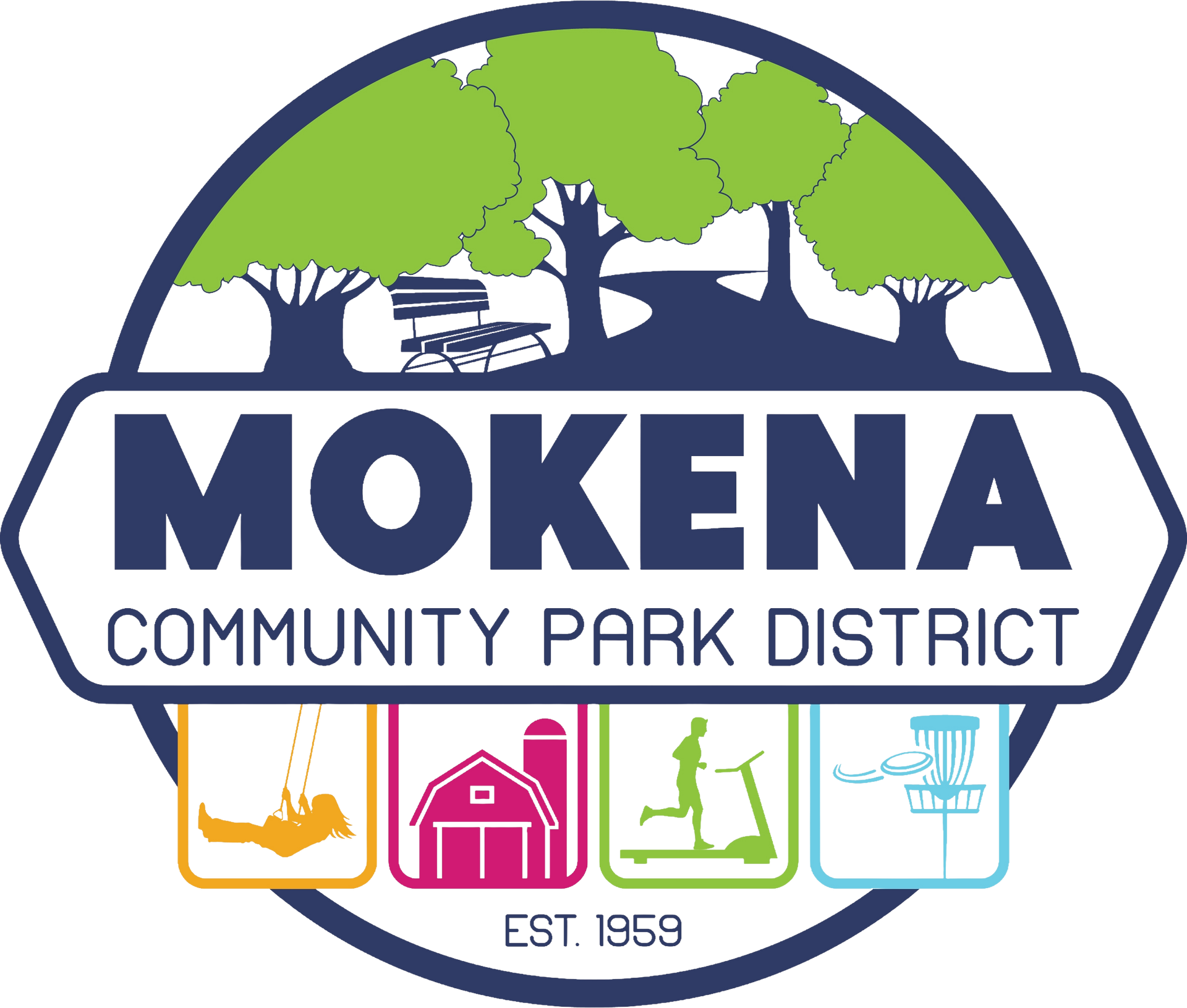 Oak Valley Recreation & Park District logo with a green tree and text.