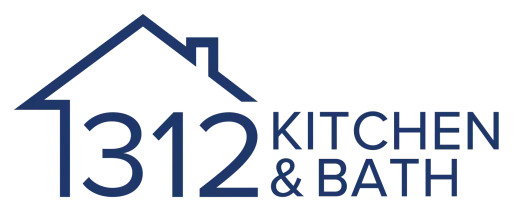 The logo for 1312 kitchen and bath shows a house with a roof.