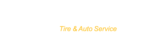A tire and auto service logo on a white background.