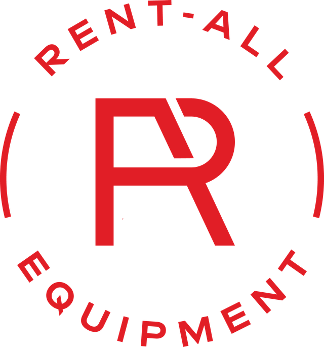 The logo for Rent-All Equipment with the letter R in the center.