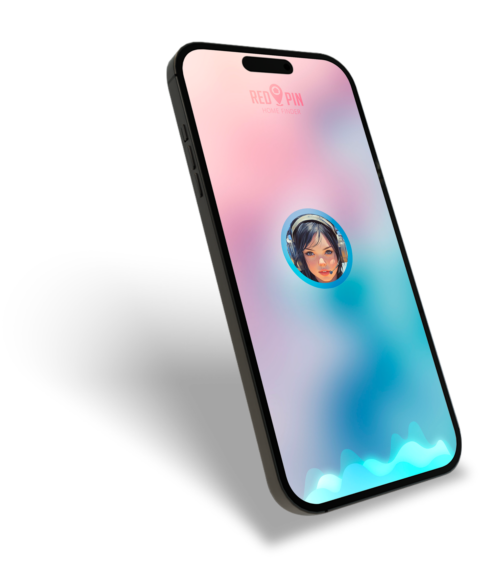 RedPin concept mockup on phone