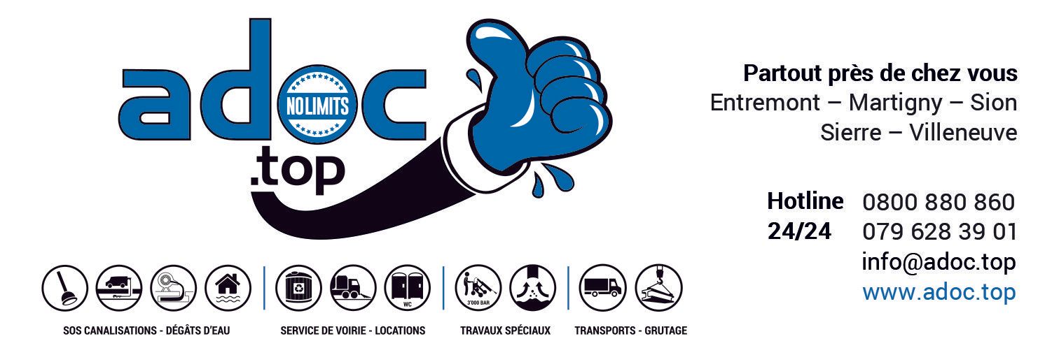 Un logo pour une entreprise appelée adoc top