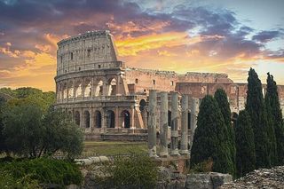 The Colosseum in Rome at Sunset - Travel Services in Haddonfield, NJ