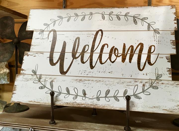 Sign that reads 'Welcome