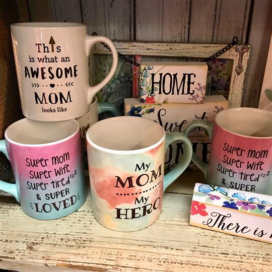 Mugs for sale that have messages on them