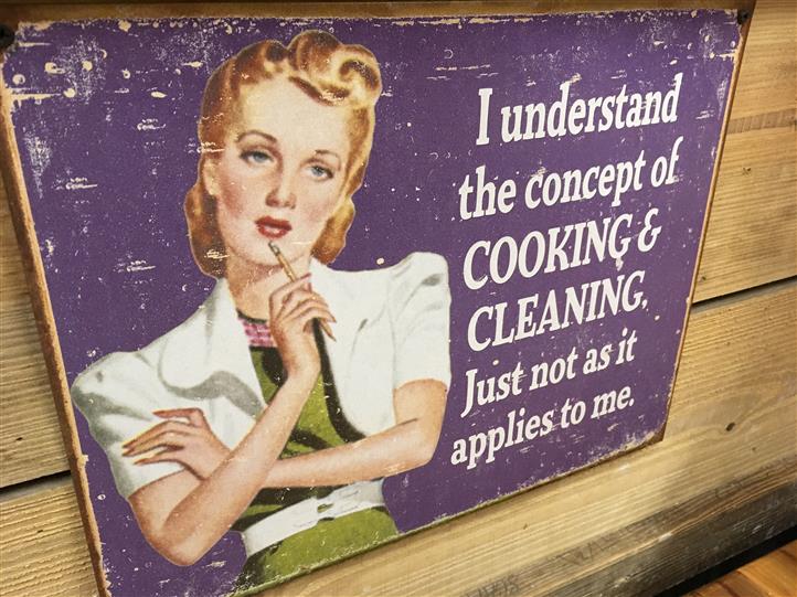 1950's style painting that reads 