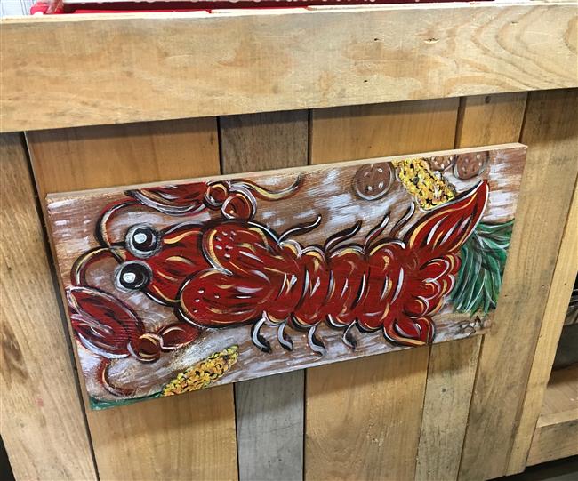 Painting decoration of lobster