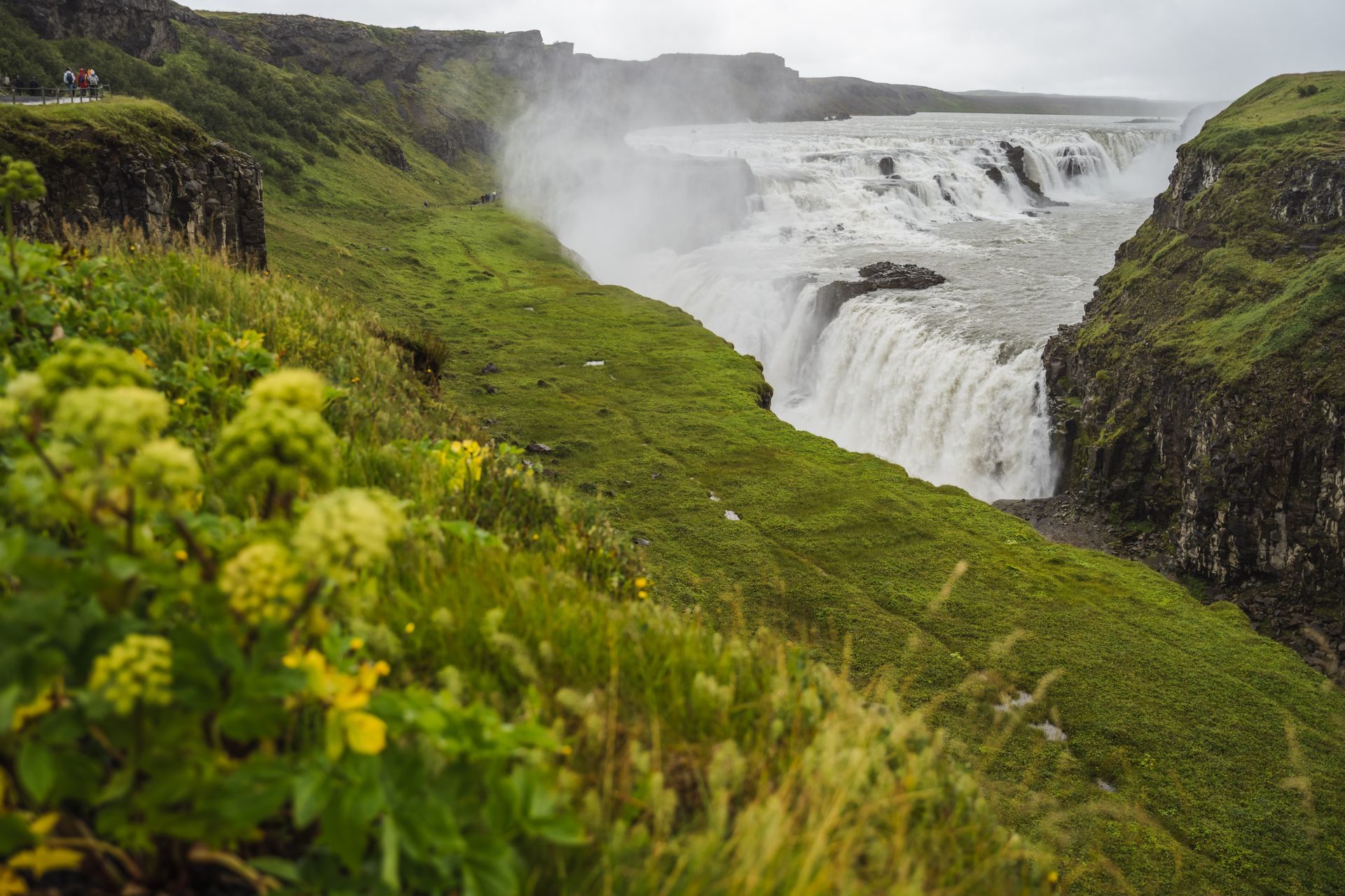Gulfoss waterfall on the Golden Circle in Iceland.