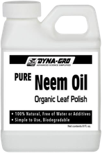 A bottle of pure neem oil organic leaf polish