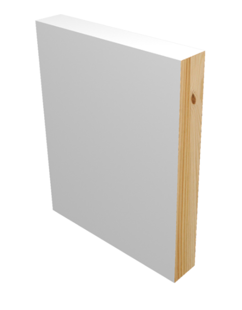 A white piece of wood with a hole in it