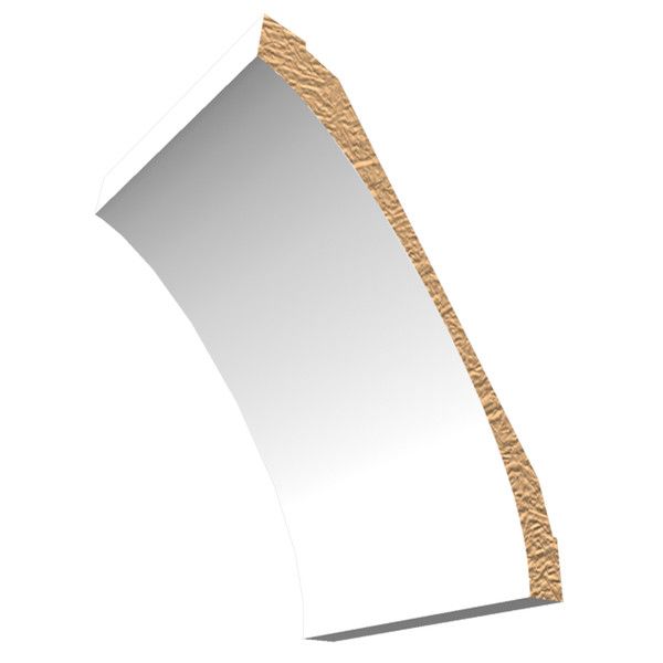 A piece of white paper with a brown border on a white background