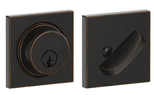 deadbolt w/ collins trim - aged bronze