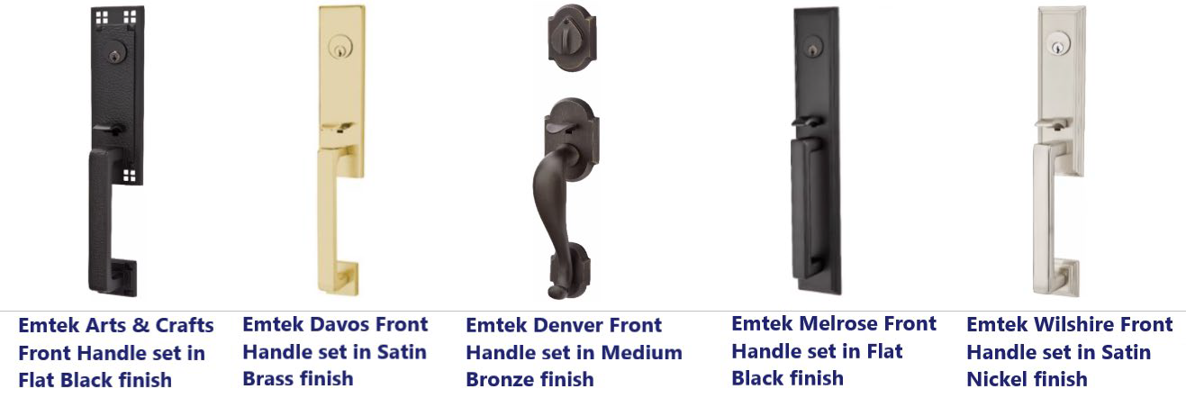 emtek front handle set examples