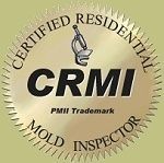 The logo for a certified residential mold inspector.