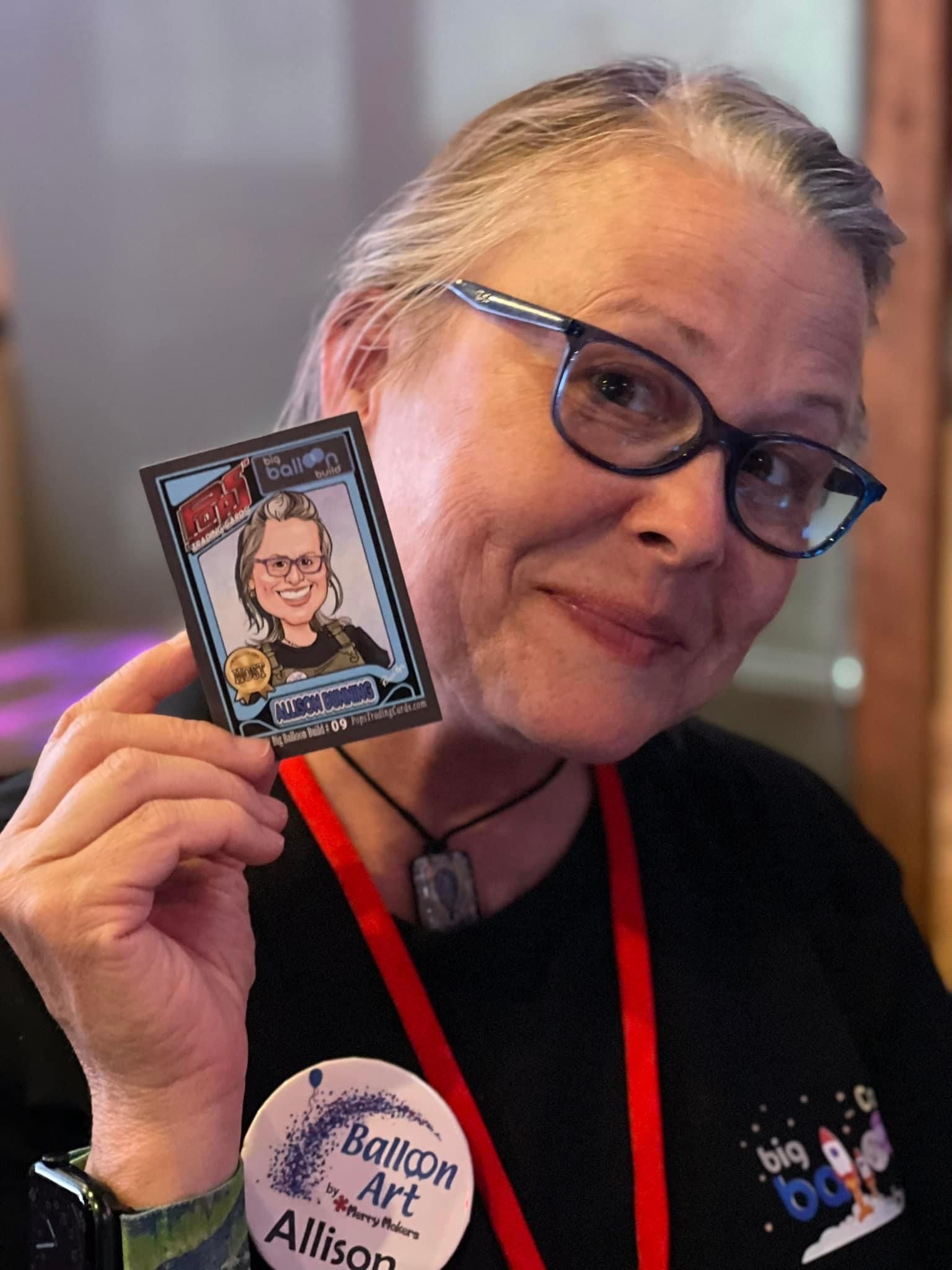 Look. Allison has a Pops Trading Card