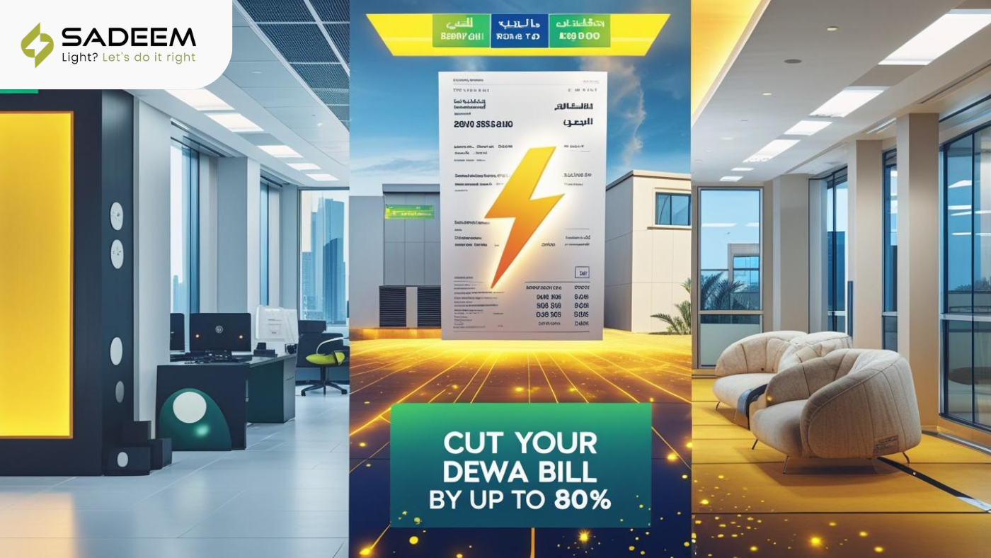 LED retrofit savings comparison table UAE — DEWA electricity bill