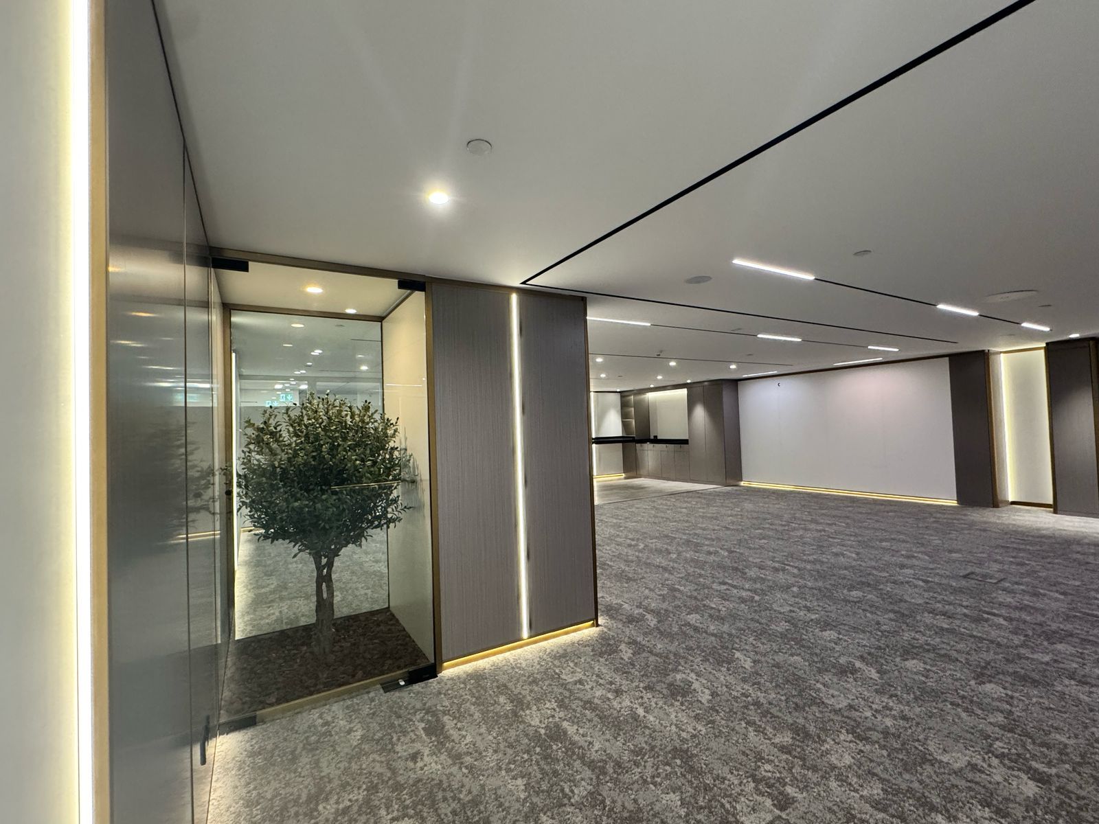 LED and architectural lighting installation at UAE airport by Sadeem Lighting