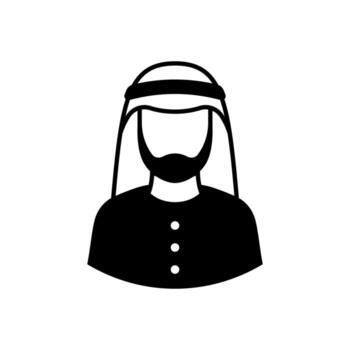 Man wearing a traditional Arab head covering and robe, with a beard.