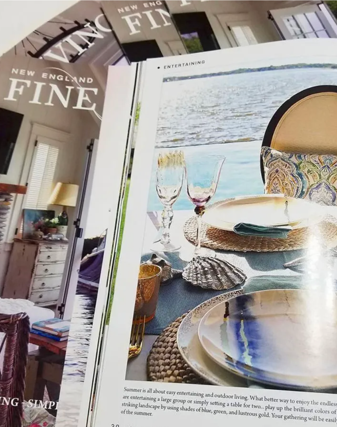 Page from New England Fine Living Magazine