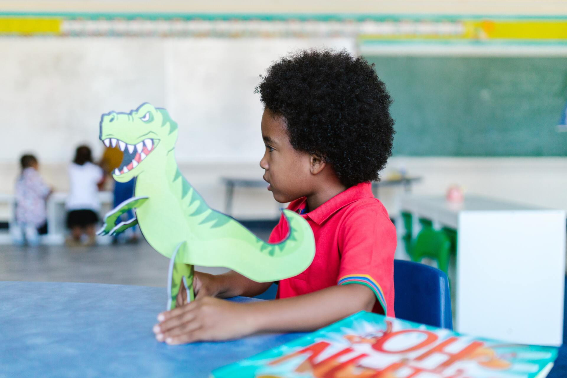 Child in a Montessori classroom