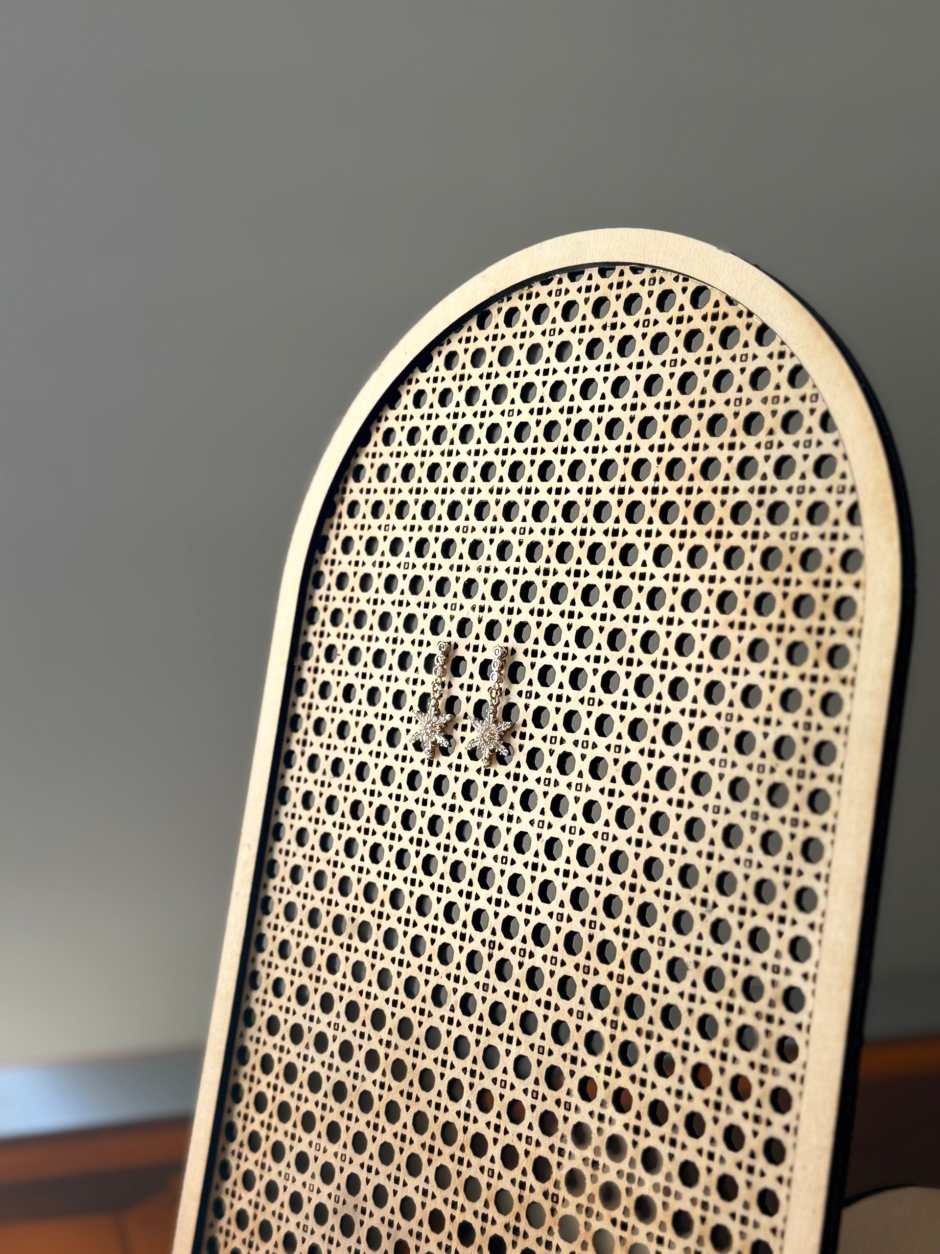 Rattan Arch Earring Display