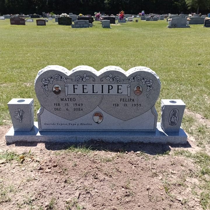 A gravestone in a cemetery with the name felipe on it