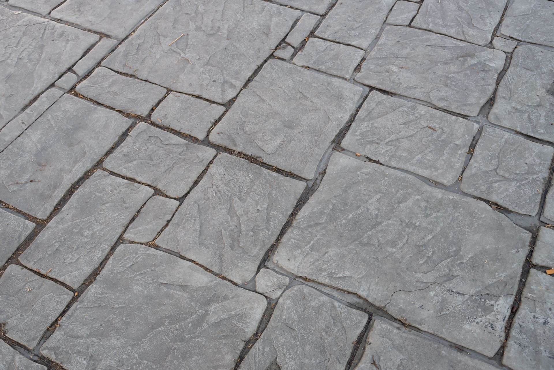 stamped concrete walking path