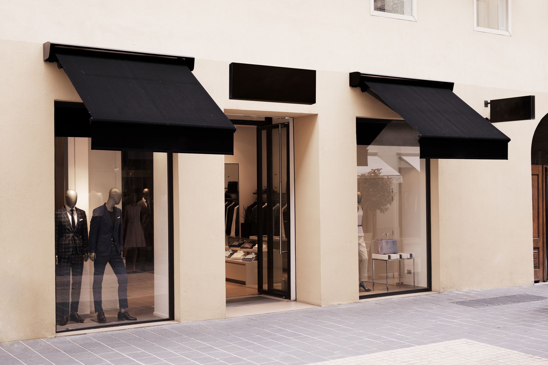 Store glass window