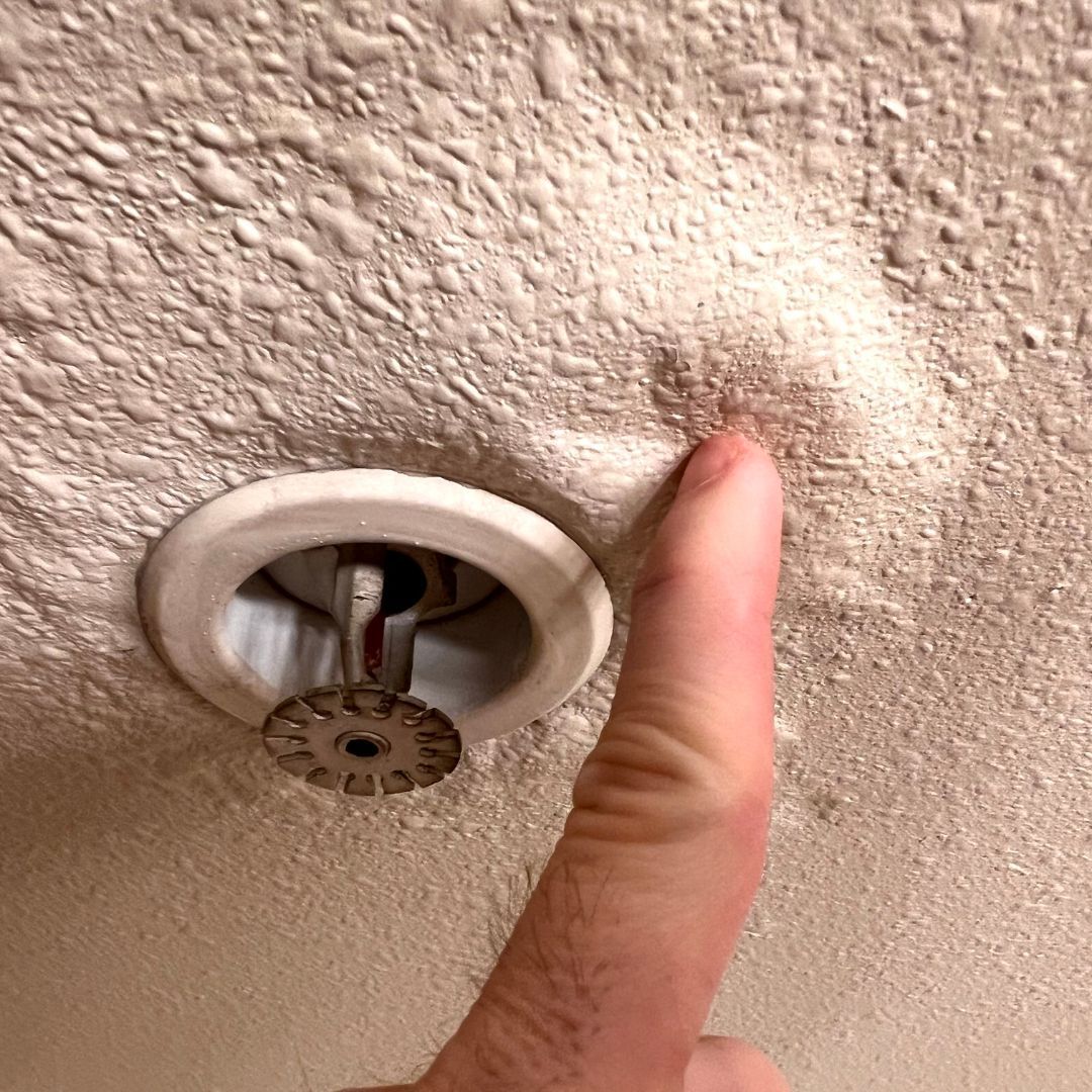 pooling water in a ceiling