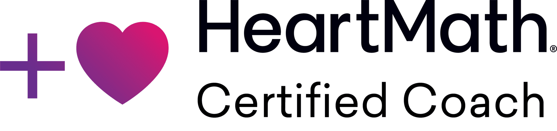 HeartMath Certified Coach Logo with purple-pink plus sign and heart which links to the HeartMath.com Coach Directory
