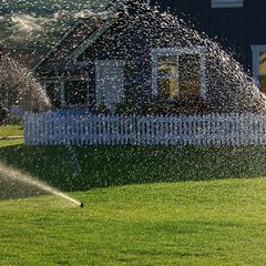 Sprinkler on Green Lawn — Montgomery, AL — Lawns by Scott