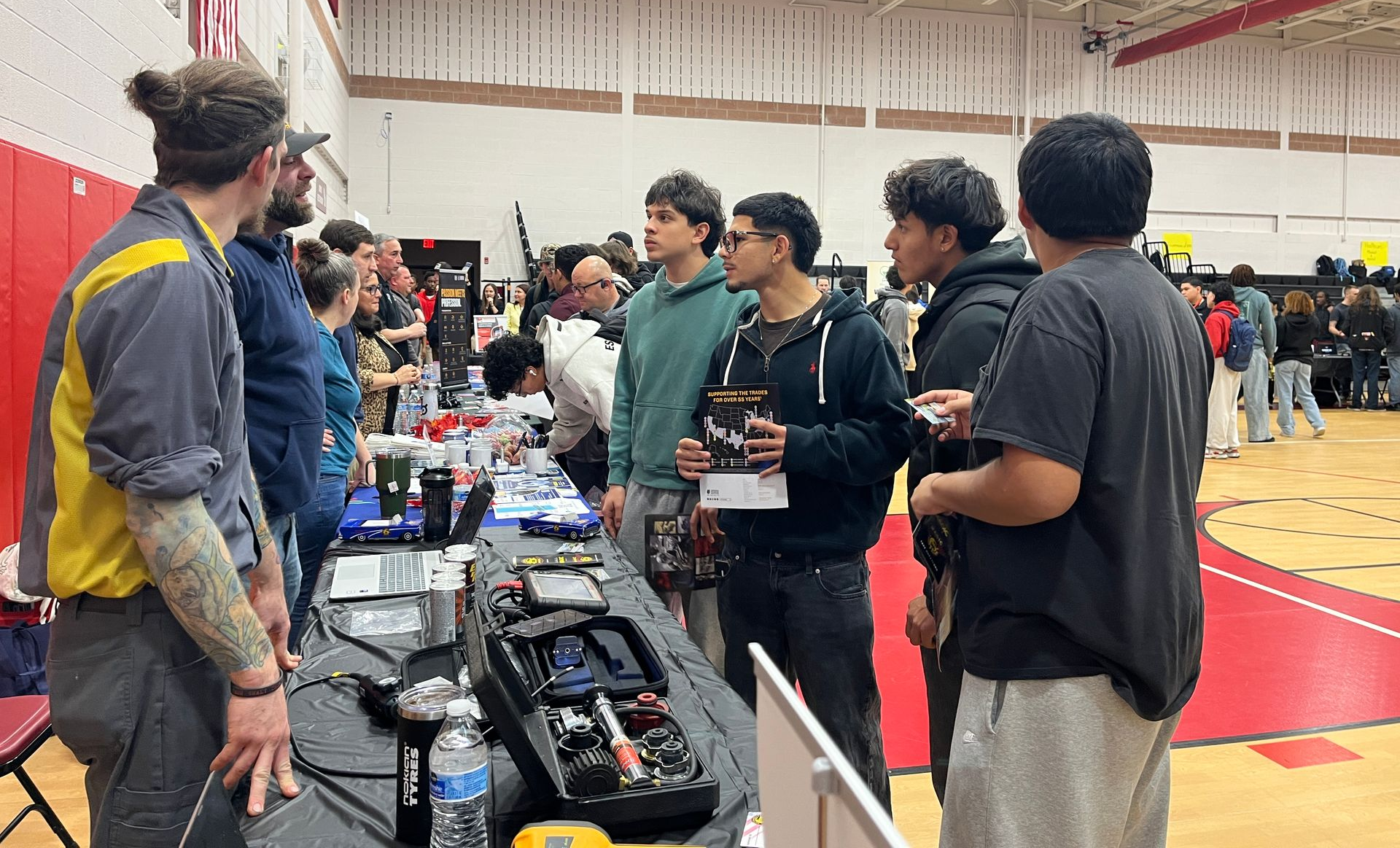 Trades fair at Mount Olive HS NJ Magic Lube & Rubber Technicians