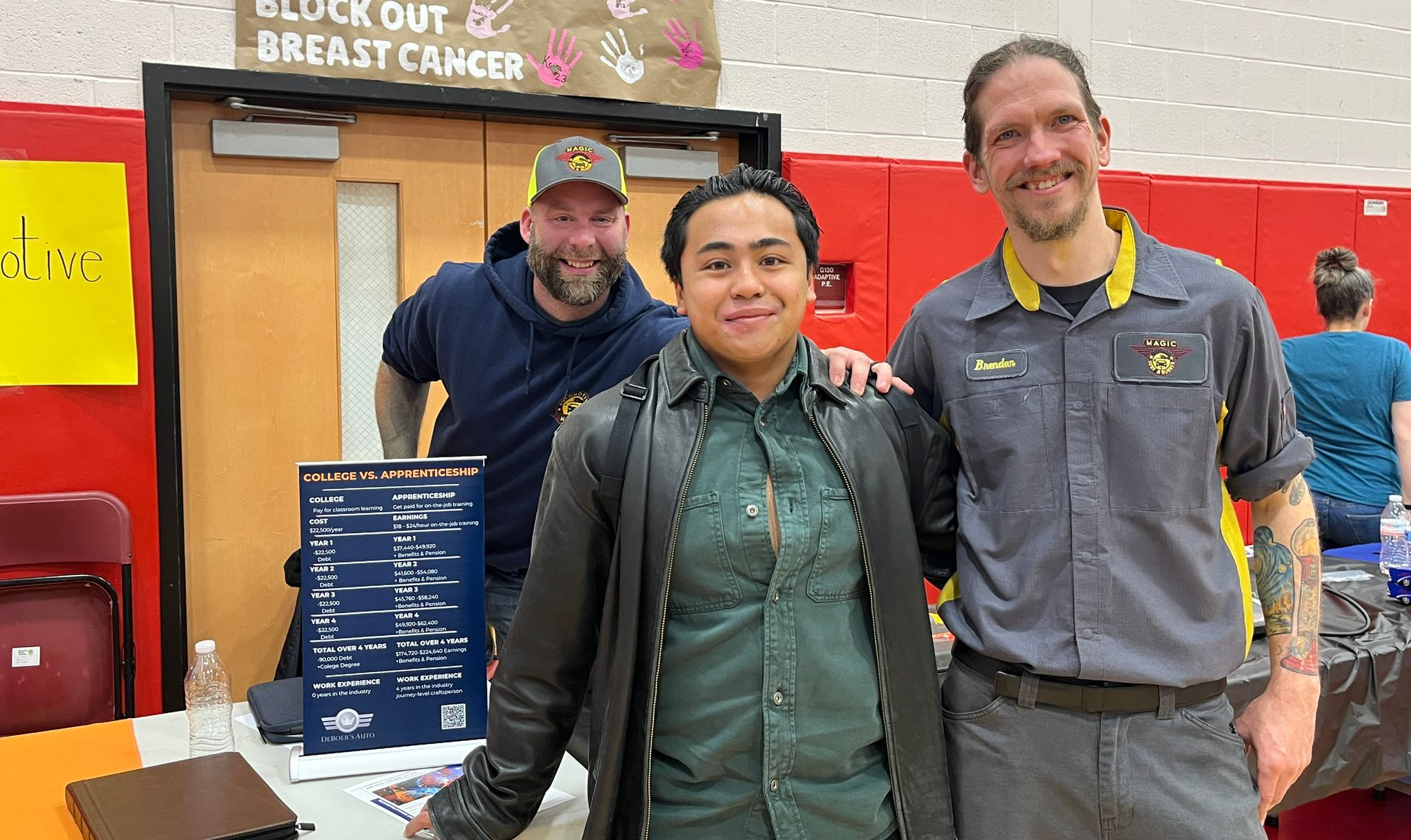 Auto Technicians Speak with auto Minded Student