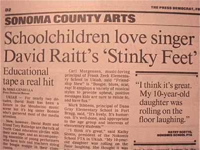 Schoolchildren Love David Raitt’s “Stinky Feet”