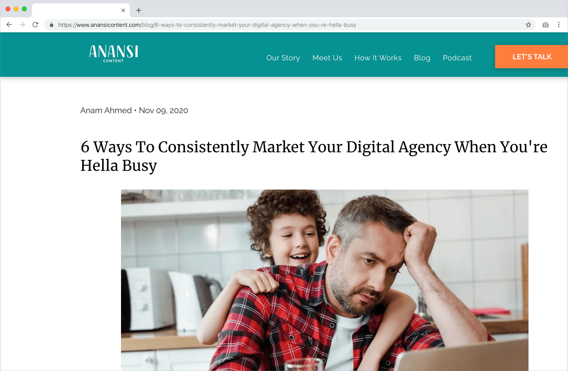 a web page titled 6 ways to consistently market your digital agency when you 're hella busy